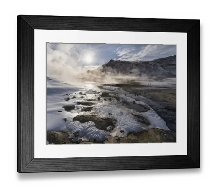 Framed Print : Geothermal area Hveraroend with mudpots, fumarales and solfataras near lake Myvatn Framed Print : Geothermal area Hveraroend with mudpots, fumarales and solfataras near lake Myvatn