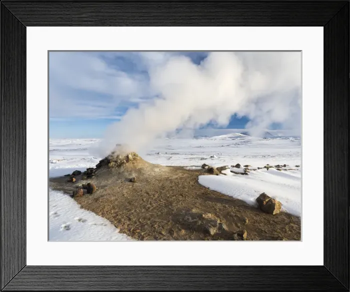 Framed Print : Geothermal area Hveraroend with mudpots, fumarales and solfataras near lake Myvatn Framed Print : Geothermal area Hveraroend with mudpots, fumarales and solfataras near lake Myvatn