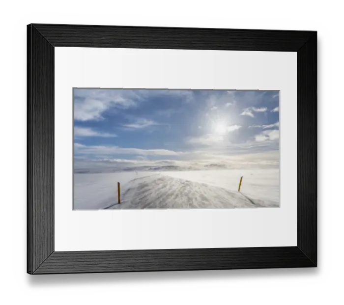 Framed Print : The Highland of Iceland close to the ring road during winter in stormy and sunny weather conditions Framed Print : The Highland of Iceland close to the ring road during winter in stormy and sunny weather conditions