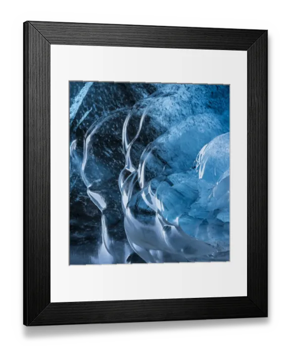 Framed Print : Ice cave in the glacier Breidamerkurjoekull in Vatnajoekull National Park. europe