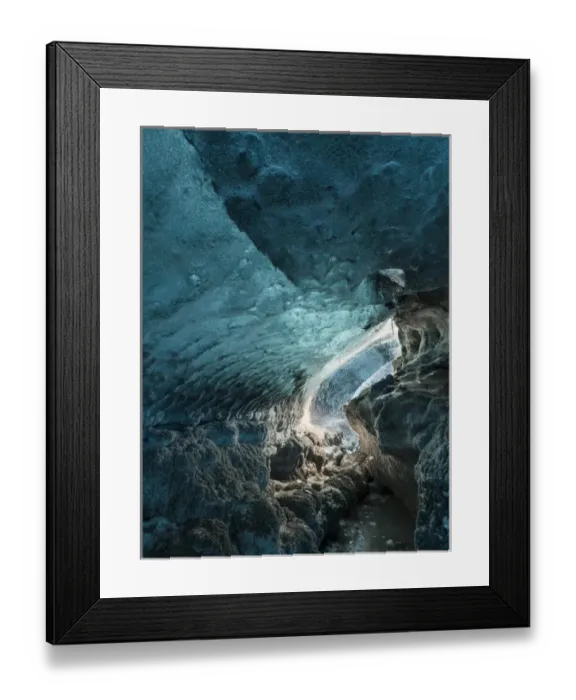 Framed Print : Ice cave in the glacier Breidamerkurjoekull in Vatnajoekull National Park. europe Framed Print : Ice cave in the glacier Breidamerkurjoekull in Vatnajoekull National Park. europe