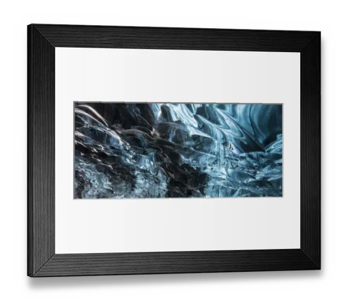 Framed Print : Ice cave in the glacier Breidamerkurjoekull in Vatnajoekull National Park. europe