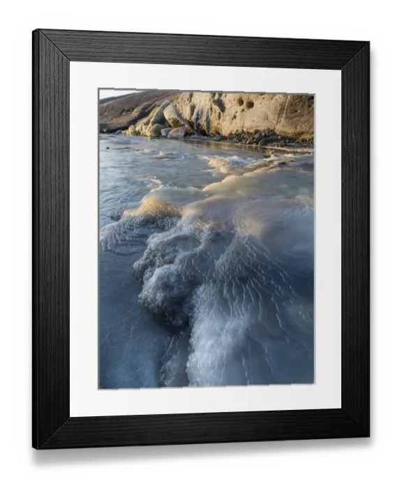 Framed Print : Glacial river, glacier Breidamerkurjoekull in the Vatnajoekull NP during winter Framed Print : Glacial river, glacier Breidamerkurjoekull in the Vatnajoekull NP during winter