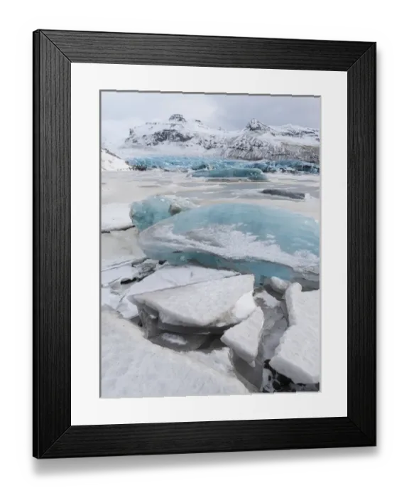 Framed Print : Glacier Svinafellsjoekul in the Vatnajoekull NP during winter. The glacier front Framed Print : Glacier Svinafellsjoekul in the Vatnajoekull NP during winter. The glacier front