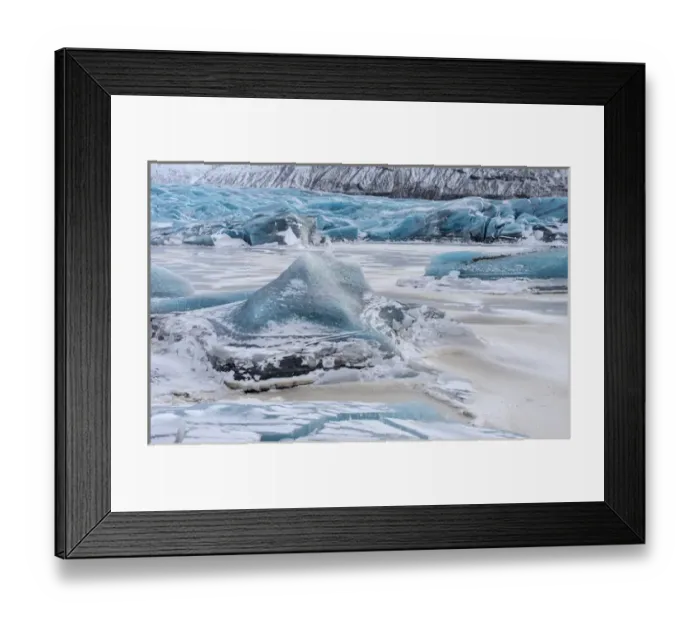 Framed Print : Glacier Svinafellsjoekul in the Vatnajoekull NP during winter. The glacier front Framed Print : Glacier Svinafellsjoekul in the Vatnajoekull NP during winter. The glacier front
