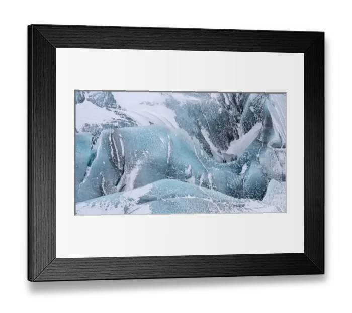 Framed Print : Glacier Svinafellsjoekul in the Vatnajoekull NP during winter. The glacier front and ice fall Framed Print : Glacier Svinafellsjoekul in the Vatnajoekull NP during winter. The glacier front and ice fall