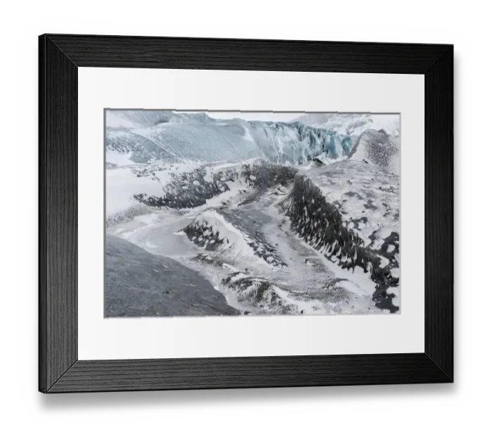 Framed Print : Glacier Skaftafelljoekull in the Vatnajoekull NP during winter. europe, northern europe
