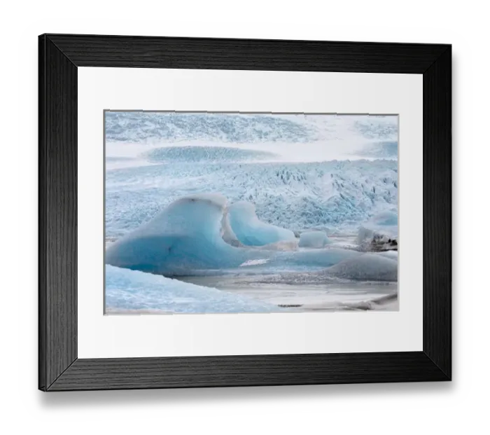 Framed Print : Glacier Fjallsjoekull and its lake Fjallsarlon in the Vatnajokull NP during winter Framed Print : Glacier Fjallsjoekull and its lake Fjallsarlon in the Vatnajokull NP during winter