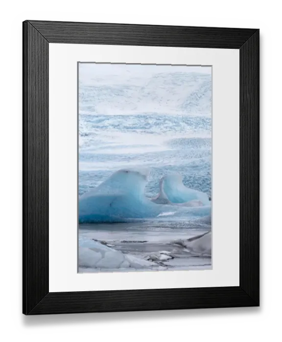 Framed Print : Glacier Fjallsjoekull and its lake Fjallsarlon in the Vatnajokull NP during winter Framed Print : Glacier Fjallsjoekull and its lake Fjallsarlon in the Vatnajokull NP during winter
