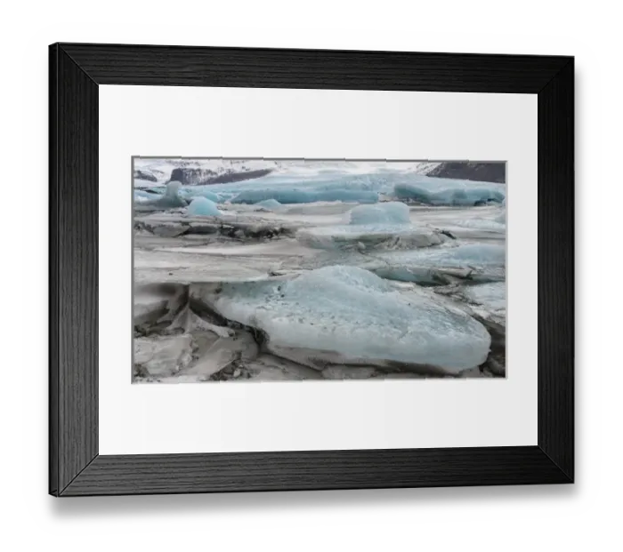 Framed Print : Glacier Fjallsjoekull and its lake Fjallsarlon in the Vatnajokull NP during winter Framed Print : Glacier Fjallsjoekull and its lake Fjallsarlon in the Vatnajokull NP during winter