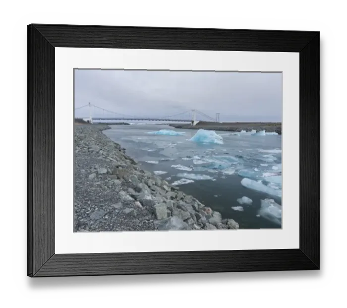 Framed Print : The glacial lagoon Joekulsarlon in the Vatnajoekull NP during winter, the outlet Framed Print : The glacial lagoon Joekulsarlon in the Vatnajoekull NP during winter, the outlet