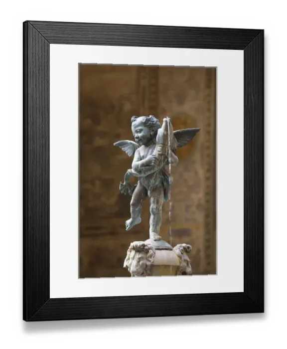 Framed Print : Italy, Florence. Verrocchios statue of boy with dolphin Framed Print : Italy, Florence. Verrocchios statue of boy with dolphin