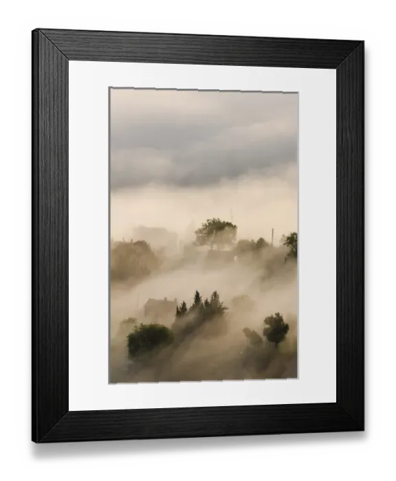 Framed Print : Italy, Tuscany. Morning fog drifts over vineyards with sun breaking through Framed Print : Italy, Tuscany. Morning fog drifts over vineyards with sun breaking through