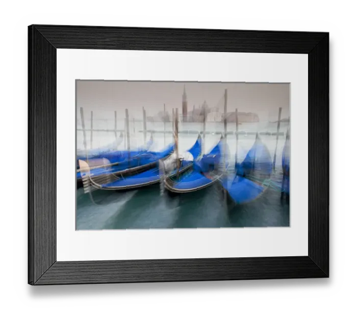 Framed Print : Italy, Venice. Abstract of gondolas at St Framed Print : Italy, Venice. Abstract of gondolas at St