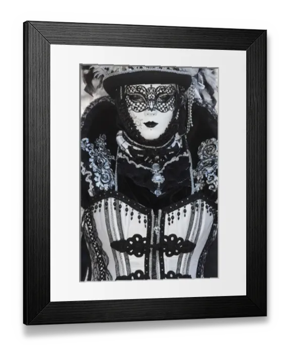 Framed Print : Carnival Venice Italy Masked Costumes