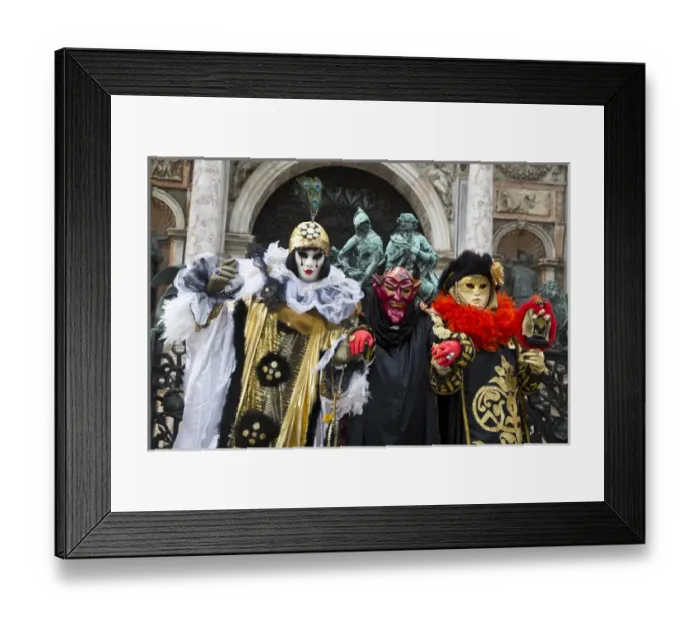 Framed Print : Carnival Venice Italy Masked Costumes Framed Print : Carnival Venice Italy Masked Costumes
