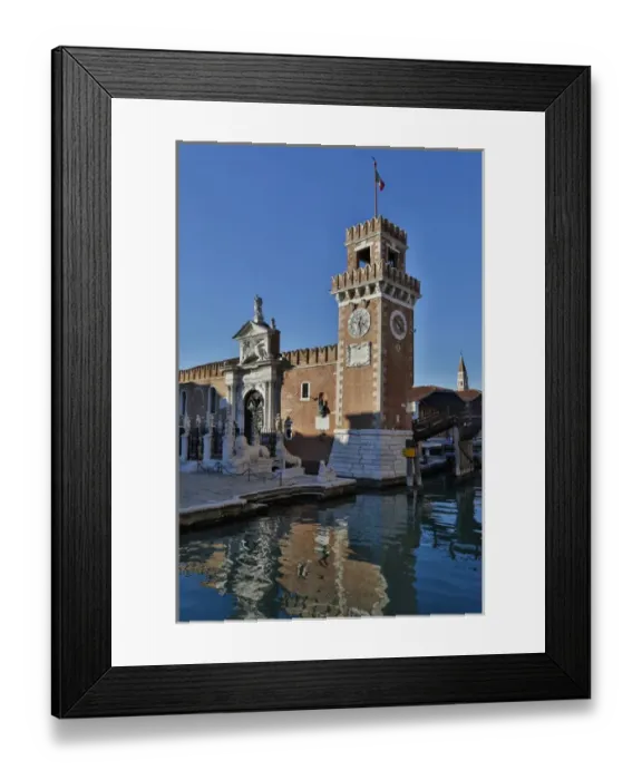 Framed Print : Canal and bridge in front of the Arsenal, Venice Italy Framed Print : Canal and bridge in front of the Arsenal, Venice Italy