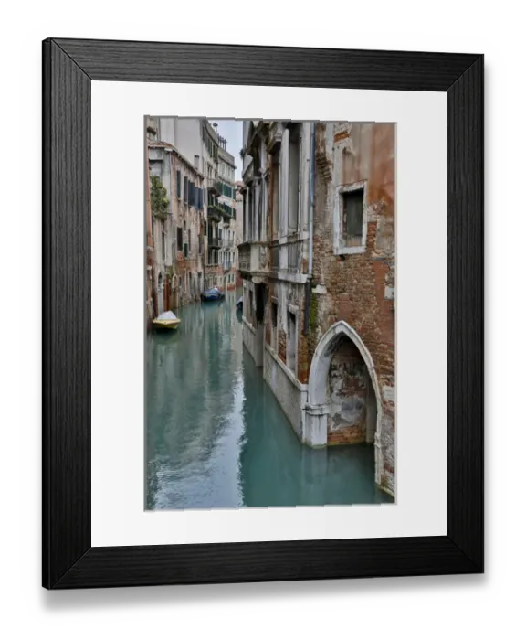 Framed Print : Canal and Bridges with boats Venice Italy Framed Print : Canal and Bridges with boats Venice Italy