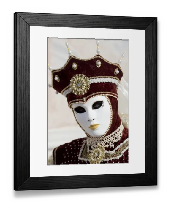 Framed Print : Carnival Venice Italy Masked Costumes