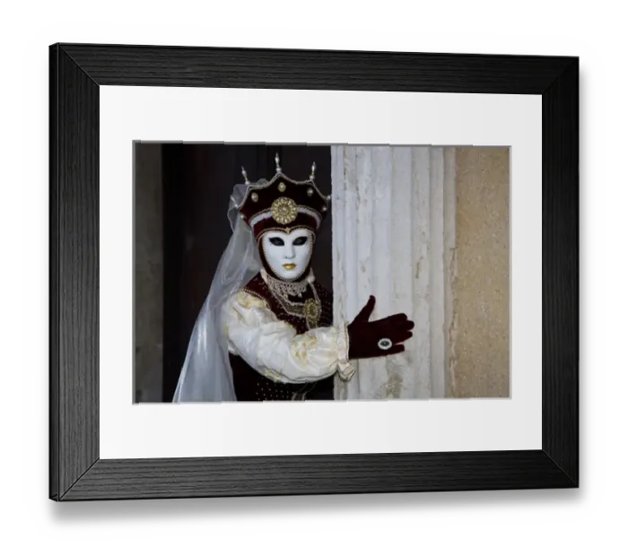 Framed Print : Carnival Venice Italy Masked Costumes