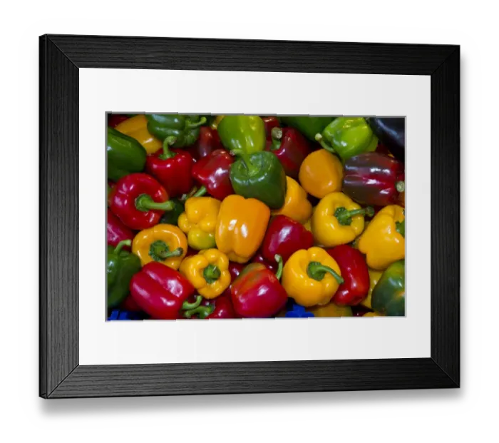Framed Print : Pepers in Fish and Vegtable Market Venice, Italy