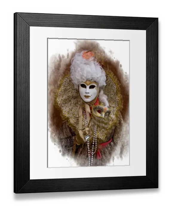 Framed Print : Elaborate costume for Carnival Venice Italy Framed Print : Elaborate costume for Carnival Venice Italy