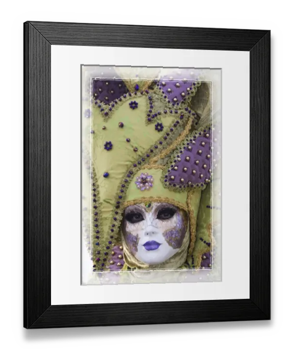 Framed Print : Elaborate costume for Carnival Venice Italy Framed Print : Elaborate costume for Carnival Venice Italy