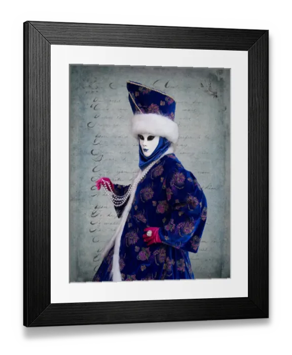 Framed Print : Elaborate costume for Carnival Venice Italy Framed Print : Elaborate costume for Carnival Venice Italy