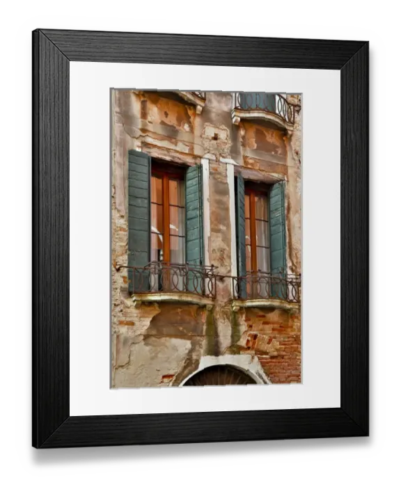 Framed Print : Old and colorful doorways and windows in Venice Italy Framed Print : Old and colorful doorways and windows in Venice Italy