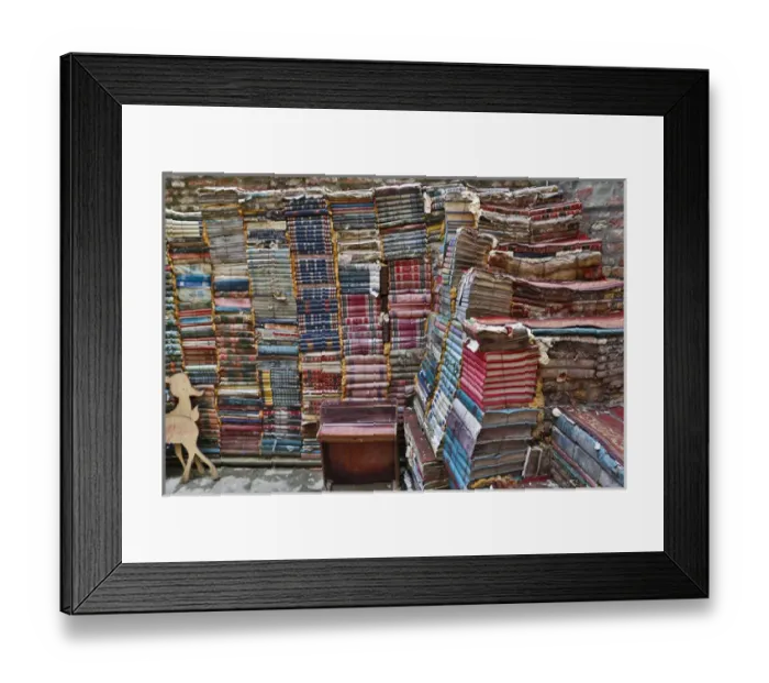 Framed Print : Old book store using books for stairway Framed Print : Old book store using books for stairway