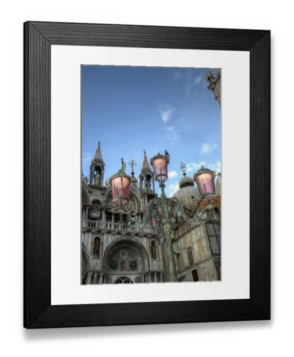 Framed Print : St. Marks and Lamp post, Venice Italy