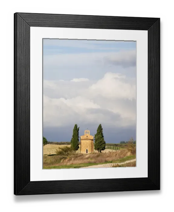 Framed Print : Europe, Italy, Tuscany, San Quirico d Orcia. Road leading to the Vitaleta Chapel Framed Print : Europe, Italy, Tuscany, San Quirico d Orcia. Road leading to the Vitaleta Chapel