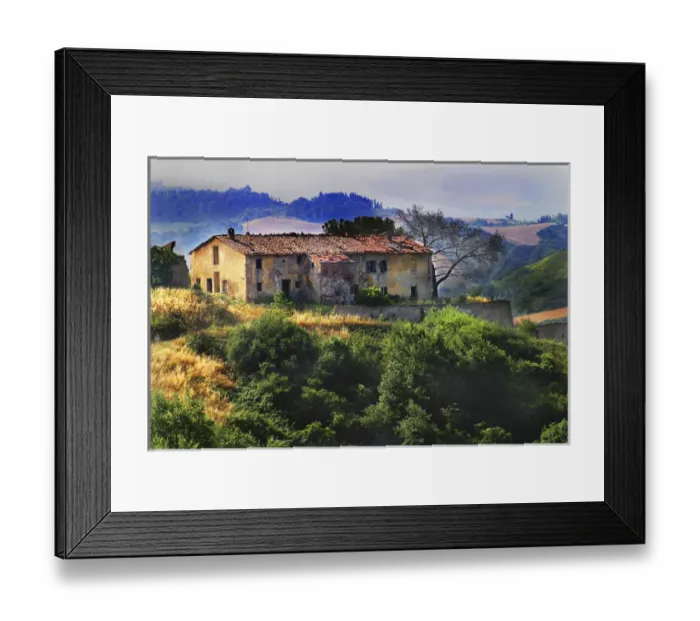 Framed Print : Europe Italy Tuscan Farmhouse Framed Print : Europe Italy Tuscan Farmhouse