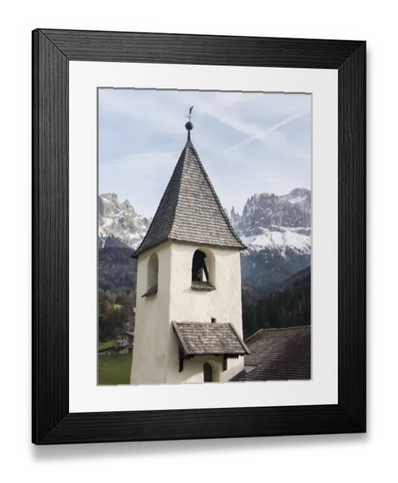 Framed Print : Sankt Zyprian (San Cipriano) near village Tiers, in the background Rosengarten Framed Print : Sankt Zyprian (San Cipriano) near village Tiers, in the background Rosengarten