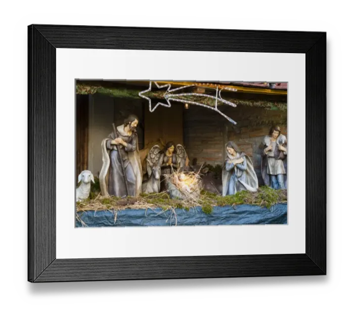 Framed Print : Christmas Crib at Piazza Duomo, Firenze, Tuscany, Italy Framed Print : Christmas Crib at Piazza Duomo, Firenze, Tuscany, Italy