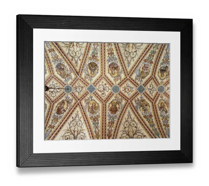 Framed Print : Chapel Barbarakapelle in the village of Wengen (la Valle), in the Valley Gadertal