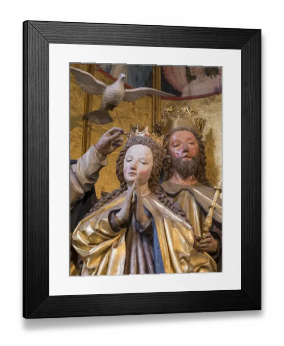 Framed Print : famous carved altar (Marienkroenungsaltar, Pacheraltar) by carver and artist Michael Framed Print : famous carved altar (Marienkroenungsaltar, Pacheraltar) by carver and artist Michael