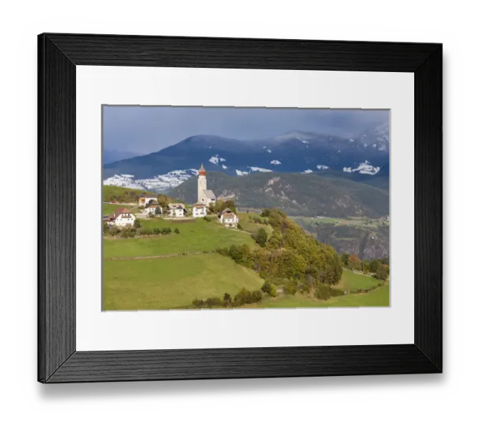 Framed Print : The village of Mittelberg (Monte di Mezzo) on Mt. Ritten (Renon) near Bozen (Bolzano) Framed Print : The village of Mittelberg (Monte di Mezzo) on Mt. Ritten (Renon) near Bozen (Bolzano)