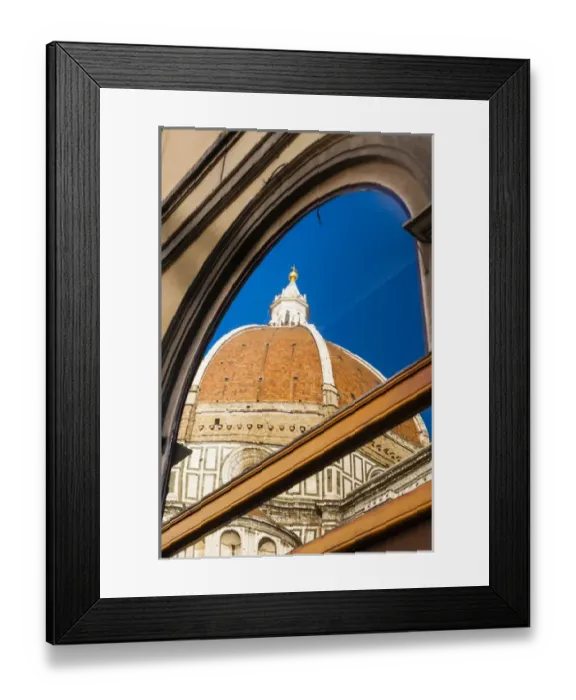Framed Print : Exterior of the cathedral Santa Maria del Fiore reflected on a glass, Piazza del Duomo Framed Print : Exterior of the cathedral Santa Maria del Fiore reflected on a glass, Piazza del Duomo