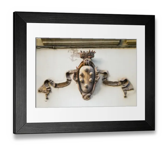 Framed Print : Coat of arms of Medici family, Piazza Santa Croce, Unesco World Heritage site, Firenze Framed Print : Coat of arms of Medici family, Piazza Santa Croce, Unesco World Heritage site, Firenze