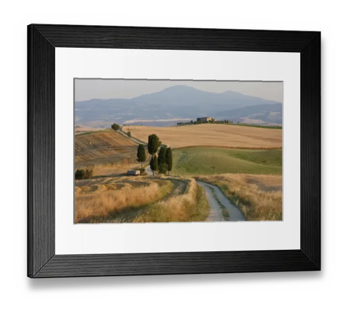 Framed Print : Winding road, Val d Orcia, Tuscany, Italy Framed Print : Winding road, Val d Orcia, Tuscany, Italy