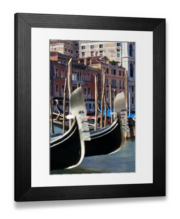 Framed Print : Gondolas on Grand Canal, Venice, Italy