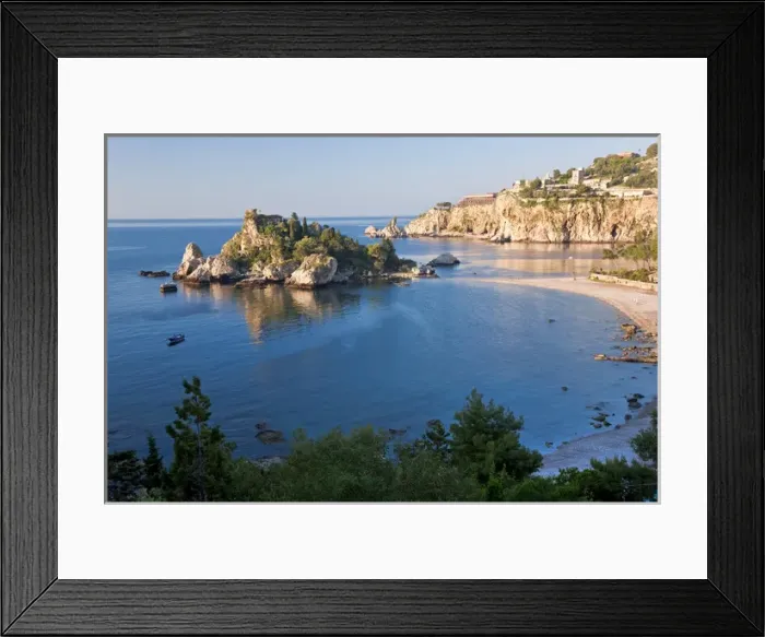 Framed Print : View of Isola Bella island, Taormina, Sicily, Italy Framed Print : View of Isola Bella island, Taormina, Sicily, Italy