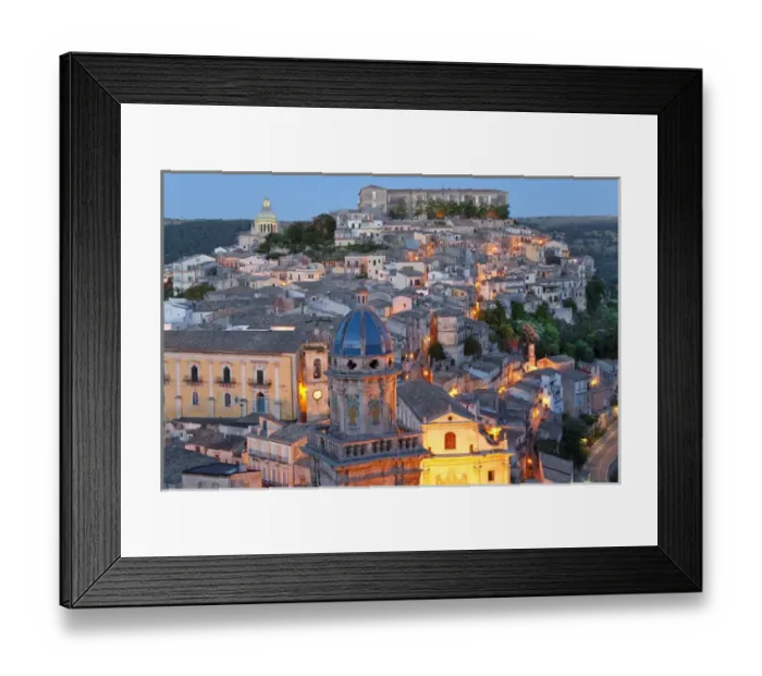 Framed Print : Ragusa at dusk, Sicily, Italy Framed Print : Ragusa at dusk, Sicily, Italy