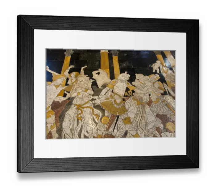 Framed Print : Europe, Italy, Siena. Duomo interior. Marble mosaic in floor Slaughter of the Innocents Framed Print : Europe, Italy, Siena. Duomo interior. Marble mosaic in floor Slaughter of the Innocents