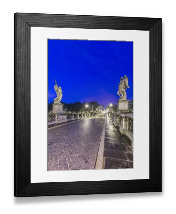 Framed Print : Europe, Italy, Rome, Ponte Sant Angelo at Dawn, Also called St Framed Print : Europe, Italy, Rome, Ponte Sant Angelo at Dawn, Also called St
