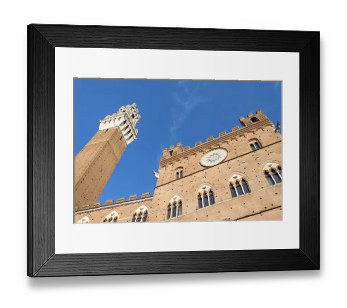 Framed Print : Europe, Italy, Siena. Il Campo historic center of medieval town