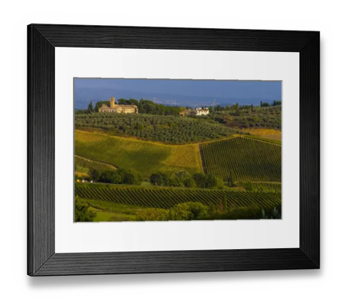 Framed Print : Farmhouse with Chapel. Tuscany. Italy Framed Print : Farmhouse with Chapel. Tuscany. Italy