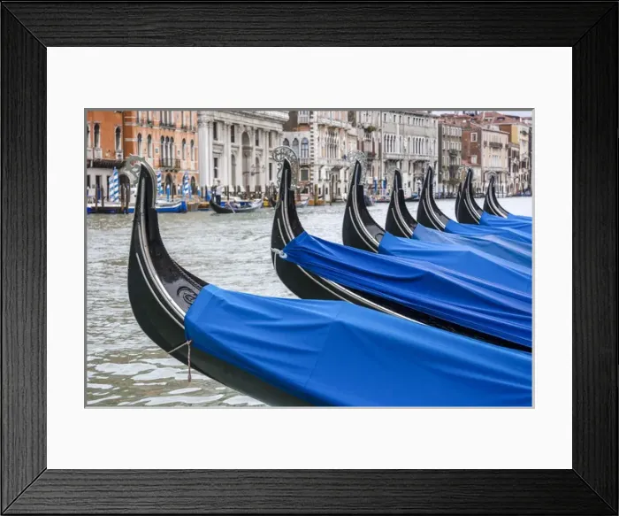Framed Print : RF. Gondola. Grand Canal. Venice. Italy