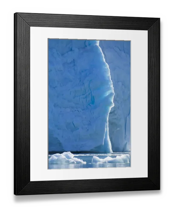 Framed Print : Arctic, Norway, Svalbard, Spitsbergen, Monaco Glacier, Ice at the base of the Monaco